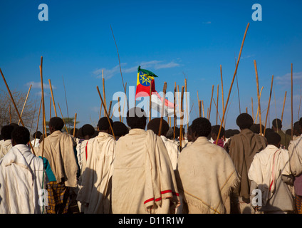 Karrayyu Tribe During Gadaaa Ceremony, Metahara, Ethiopia Stock Photo