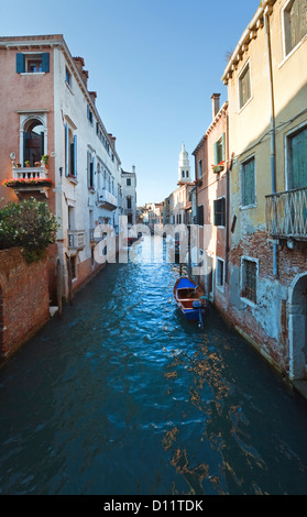 Nice summer venetian canal view, Venice, Italy Stock Photo - Alamy