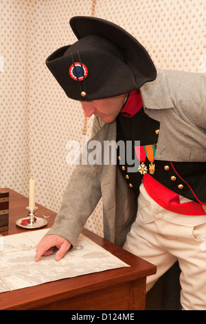 Napoleon Bonaparte preparing next day's battle in Jena, Germany Stock Photo