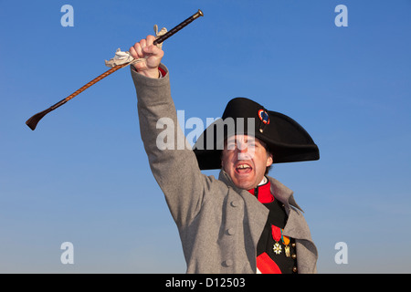 Napoleon Bonaparte commanding his troops at the Battle of Jena-Auerstedt in Germany Stock Photo