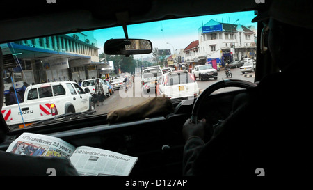 Driving through Kampala, Uganda, East Africa. 27/1/2009. Photograph: Stuart Boulton/Alamy Stock Photo