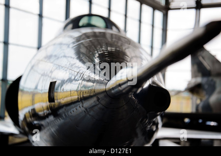 Front view of a modern fighter jet Stock Photo