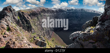 The volcanic crater of Mount Vesuvius, Italy  Stock Photo