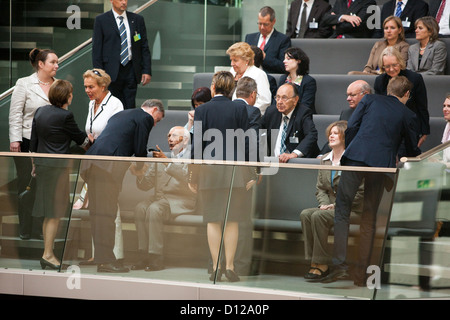 Berlin, Germany, Horst Koehler welcomed Walter Scheel Stock Photo