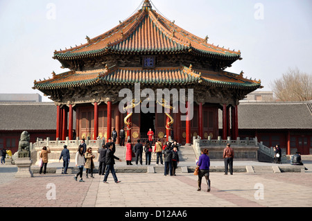 Dazheng Hall Throne Room Imperial Palace Shenyang Liaoning China Stock Photo