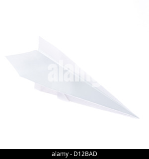paper plane isolated on white Stock Photo