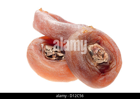 dried persimmon isolated on white Stock Photo