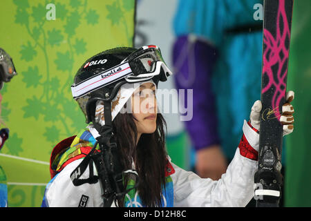 Aiko Uemura (JPN),  FEBRUARY 13, 2010 - Moguls :  Aiko Uemura of Japan after the women's freestyle skiing moguls final on Cypress Mountain at the Vancouver 2010 Olympics in Vancouver, British Columbia, Canada.   (Photo by Koji Aoki/AFLO SPORT) [0008] Stock Photo