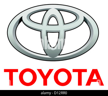 Company logo of Japanese automotive corporation Toyota with seat in Aichi. Stock Photo