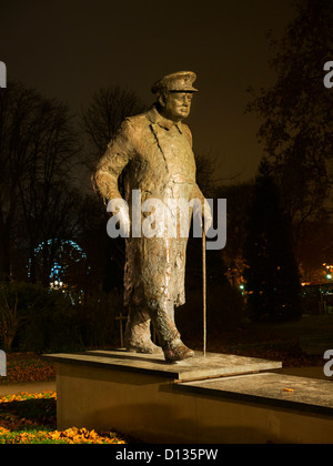 Statue of Winston Churchill, Paris, France. Bronze statue by Jean Cardot in front of the Petit Palais. Stock Photo