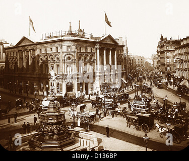 Piccadilly Circus London Victorian period Stock Photo