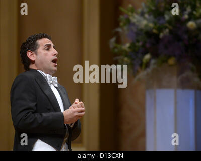 Peruvian tenor Juan Diego Florez performs in Rudolfinum in Prague, December 6, 2012. (CTK Photo/Roman Vondrous)