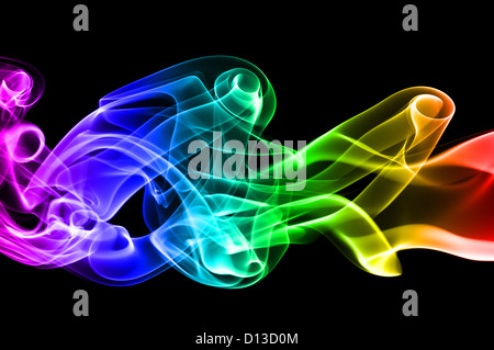 abstract multi colored smoke  Stock Photo