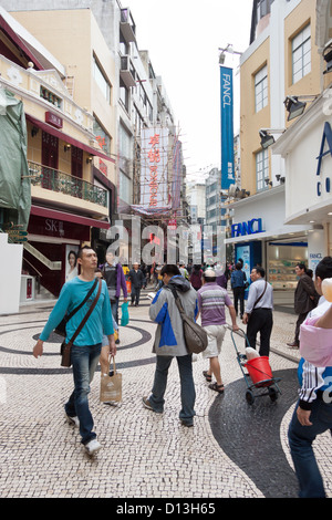 The Portuguese old center in Macau Stock Photo