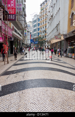 The Portuguese old center in Macau Stock Photo