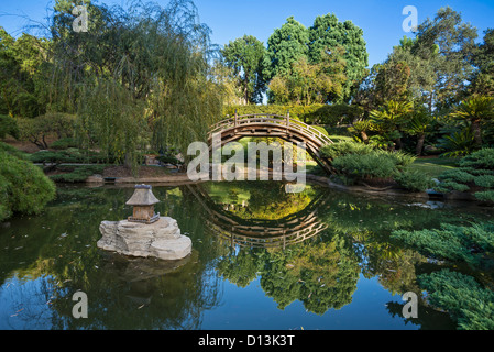 The beautifully renovated Japanese Gardens at the Huntington Library and Botanical Gardens. Stock Photo