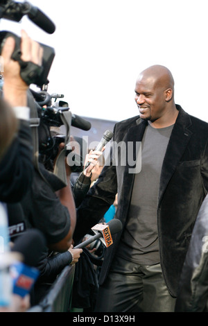 American basketball player Shaquille O'Neal was co-host of the 2012 Cartoon Network's Hall of Game Awards. Stock Photo