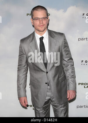 MATT DAMON PROMISED LAND PREMIERE WEST HOLLYWOOD CALIFORNIA USA 06 December 2012 Stock Photo