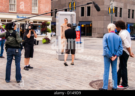 'Ten Years Younger' TV show in Sea port, downtown Manhattan, New York City, NY, USA 2007 Stock Photo