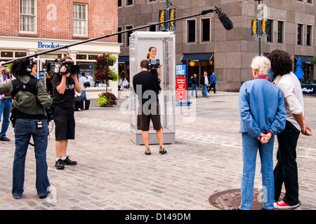 'Ten Years Younger' TV show in Sea port, downtown Manhattan, New York City, NY, USA 2007 Stock Photo