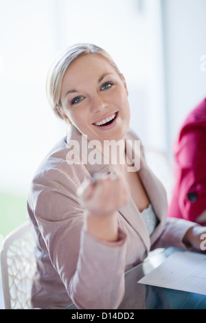 Businesswoman talking in meeting