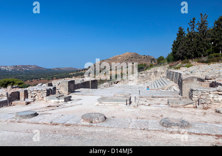 Ancient palace of Phaistos at Crete island in Greece Stock Photo