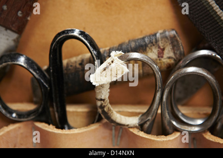 Close up of scissors handles Stock Photo