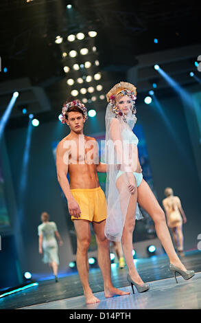 Models & Dancers take to the catwalk at Clothes Show Live 2012, NEC, Birmingham. Stock Photo