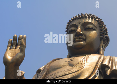 The Great Buddha at Lingshan - Ling Shan is located at the south of the Longshan Mountain; one of the largest Buddha statues. Stock Photo