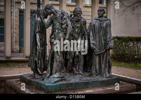 THE BURGHERS OF CALAIS RODIN MUSEUM PARIS FRANCE Stock Photo