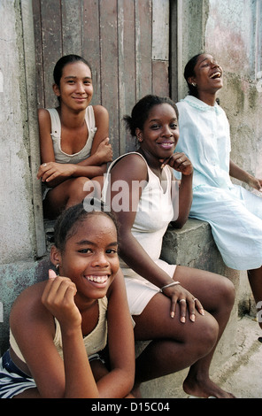 Cuba, Santiago, cuban girls in folklorics costume Stock Photo - Alamy