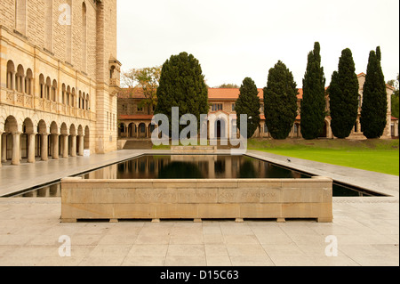 Pools outside Winthrop Hall, University of Western Australia (UWA), Perth, Western Australia Stock Photo