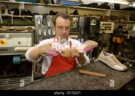 Mettmann, Germany, a shoemaker Stock Photo