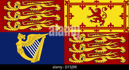 Royal Standard of the United Kingdom Stock Photo