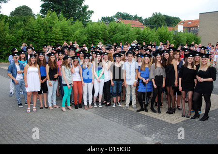 Dutch GCSE graduates Stock Photo