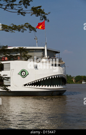 Steamboat on the River Saigon in Ho Chi Minh City, Vietnam Stock Photo