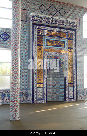 mosaic tiling inside the Islamic Fatih mosque in Roermond Limburg Netherlands Stock Photo