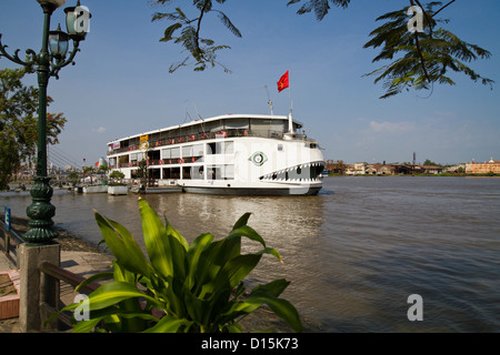 Steamboat on the River Saigon in Ho Chi Minh City, Vietnam Stock Photo