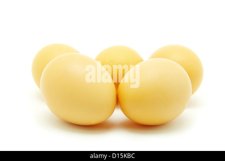 brown eggs isolated on the white background Stock Photo