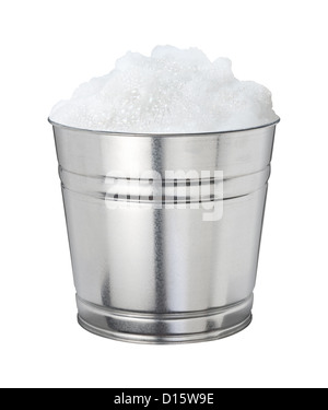 Soapsuds Bucket Isolated on a white background Stock Photo