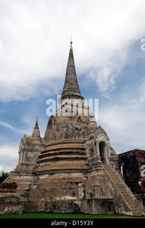 chedi wat phra si sanphet temple shrine buddhist buddhism ayutthaya thailand Stock Photo