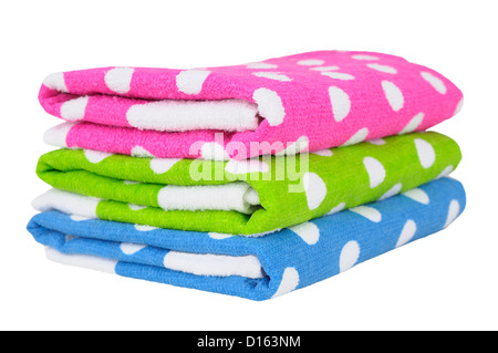 towels on white background Stock Photo