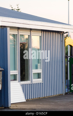 Hella village at dusk. Iceland Stock Photo