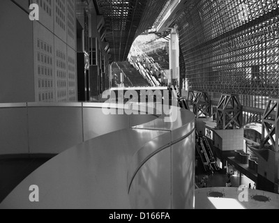 Kyoto Station in Kyoto, Japan. The architect is Hiroshi Hara. Stock Photo