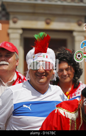 Soccer fans, Gdansk, Euro 2012, Poland Stock Photo