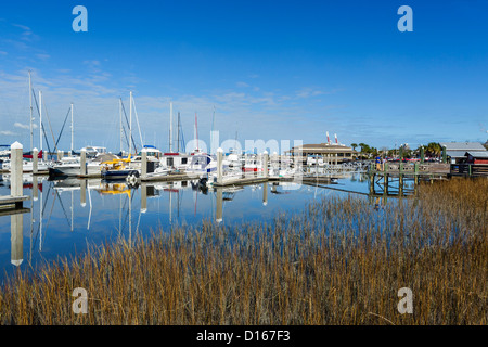 The waterfront in historic Fernandina Beach, Amelia Island, Florida, USA Stock Photo