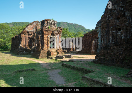 Champa ruins at My Son near Hoi An in Vietnam Stock Photo