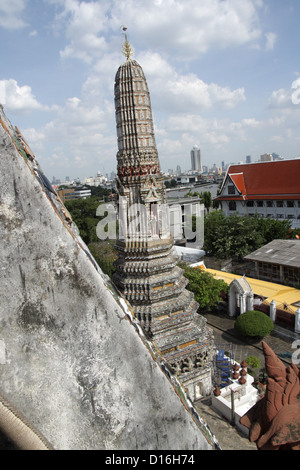 Wat Arun temple of the down , Bangkok , Thailand Stock Photo