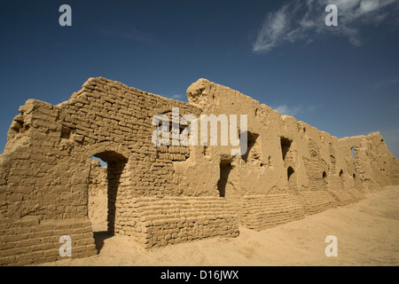 Ruins of the ancient Gaochang City near Turfan along the Silkroad, Uyghur Autonomous Region, Xinjiang Province, China Stock Photo