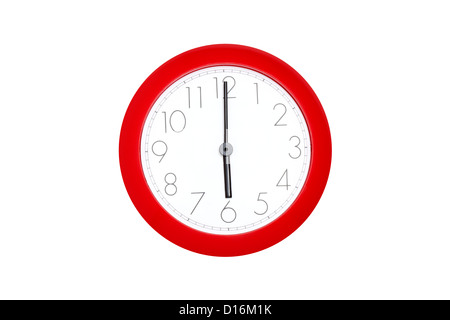 6am 6pm clock red time hi res stock photography and images Alamy